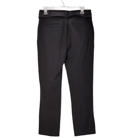 Anthropologie The Essential Slim Trouser Pants High Rise Cropped Black Womens 8 - Picture 4 of 9